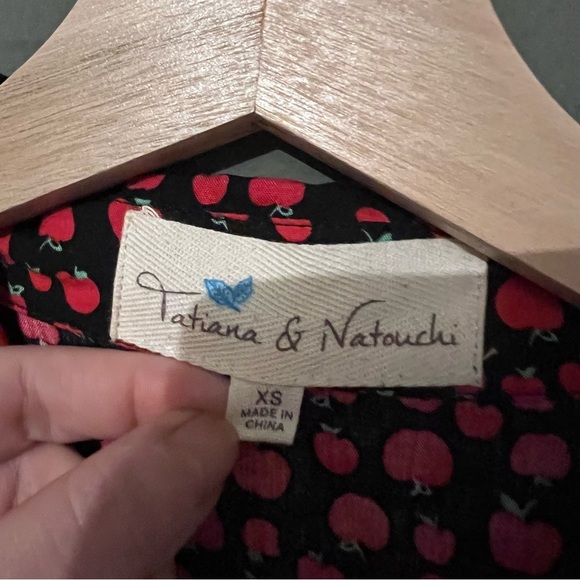 Tatiana & Natouchi Apple Print A-Line Circle Midi Dress XS - Picture 6 of 16